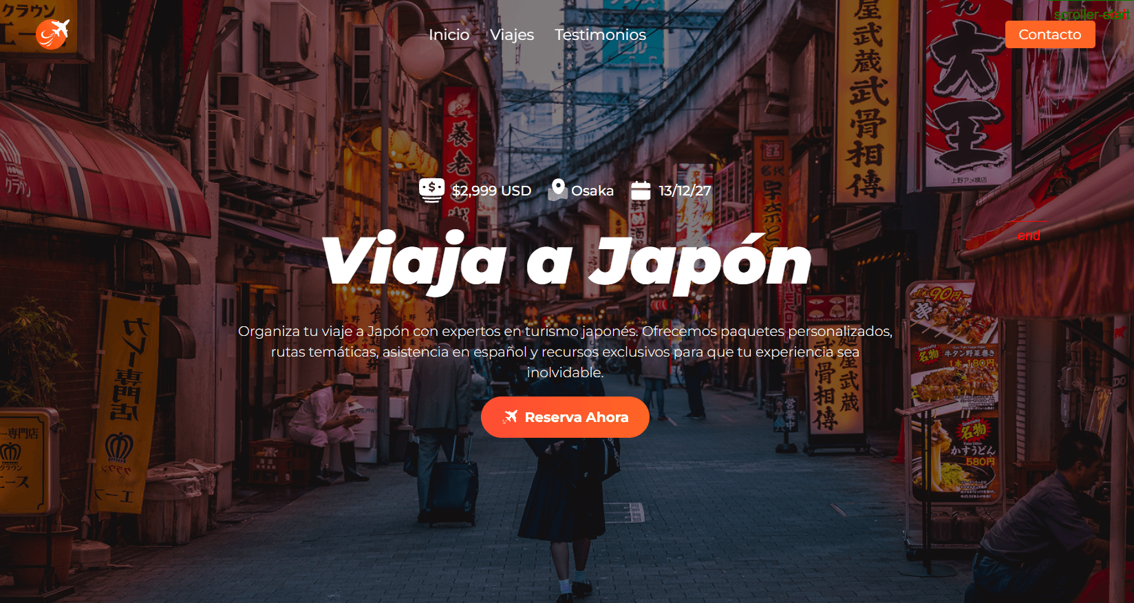 Vista previa del proyecto Travel Japan